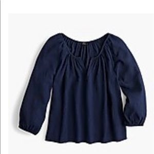 J. Crew Scoopneck Beach Top in Crinkle Cotton - NWT